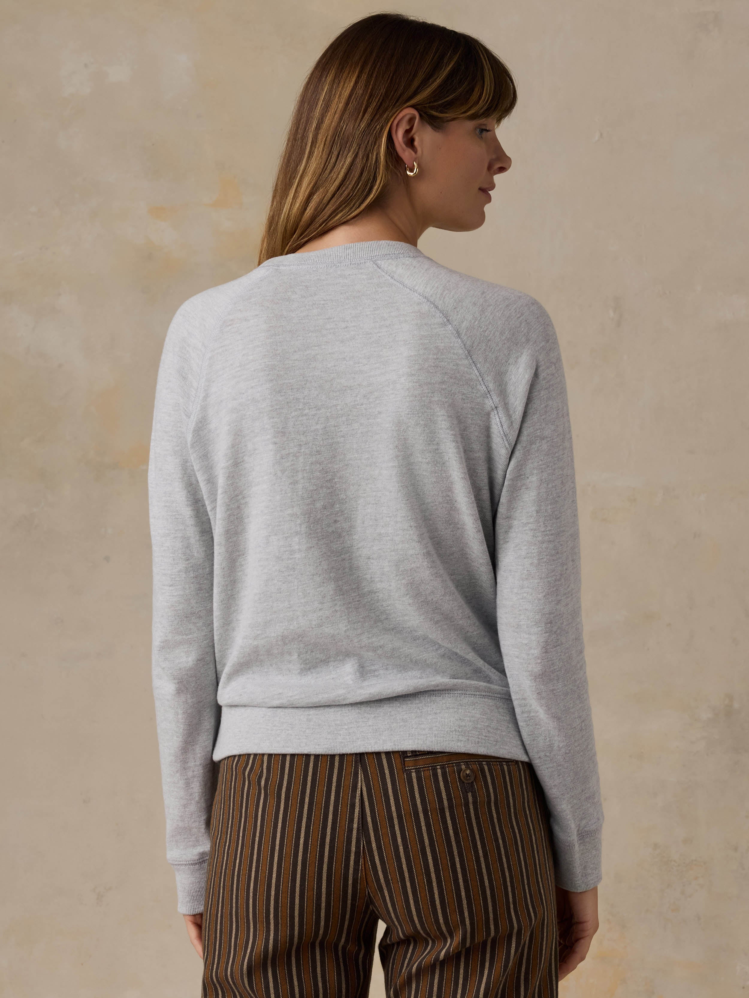 Faherty x Parks Project National Parks Sunwashed Organic Crewneck - Light Grey Heather