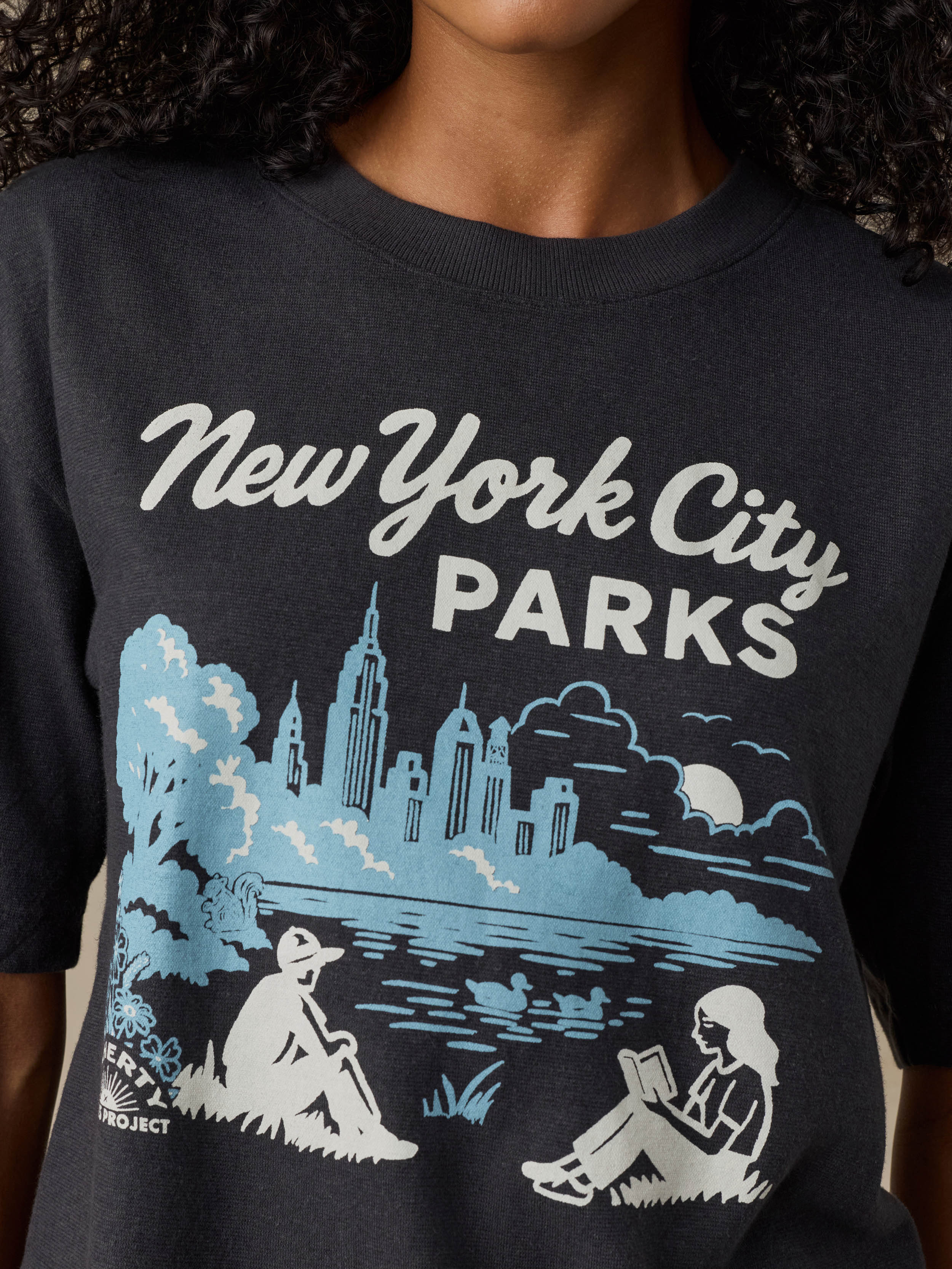 Faherty x Parks Project NYC Parks Hemp Blend Vintage Tee - Washed Black