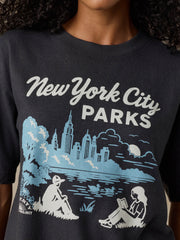 Faherty x Parks Project NYC Parks Hemp Blend Vintage Tee - Washed Black