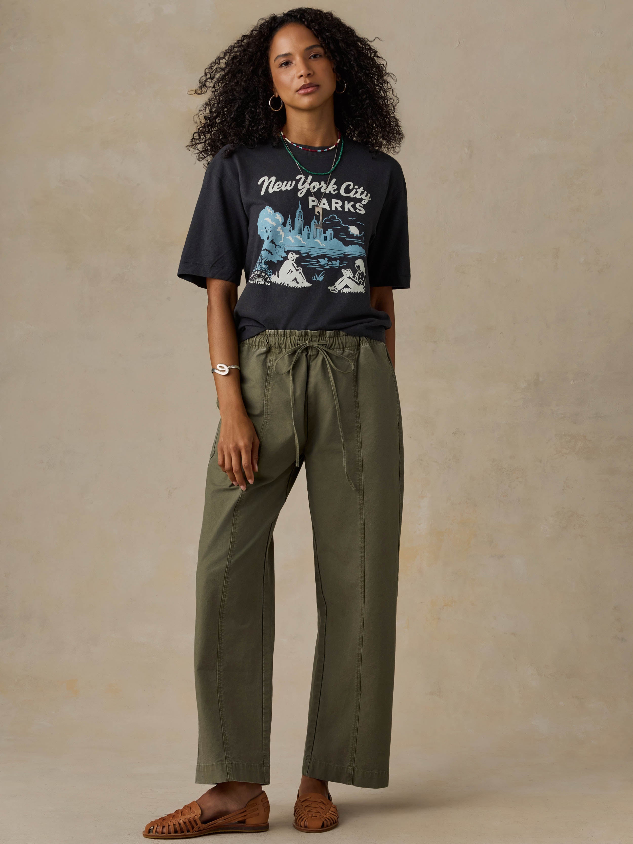 Faherty x Parks Project NYC Parks Hemp Blend Vintage Tee - Washed Black