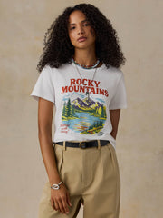 Faherty x Parks Project Rocky Mountains Sunwashed Regenerative Tee - White