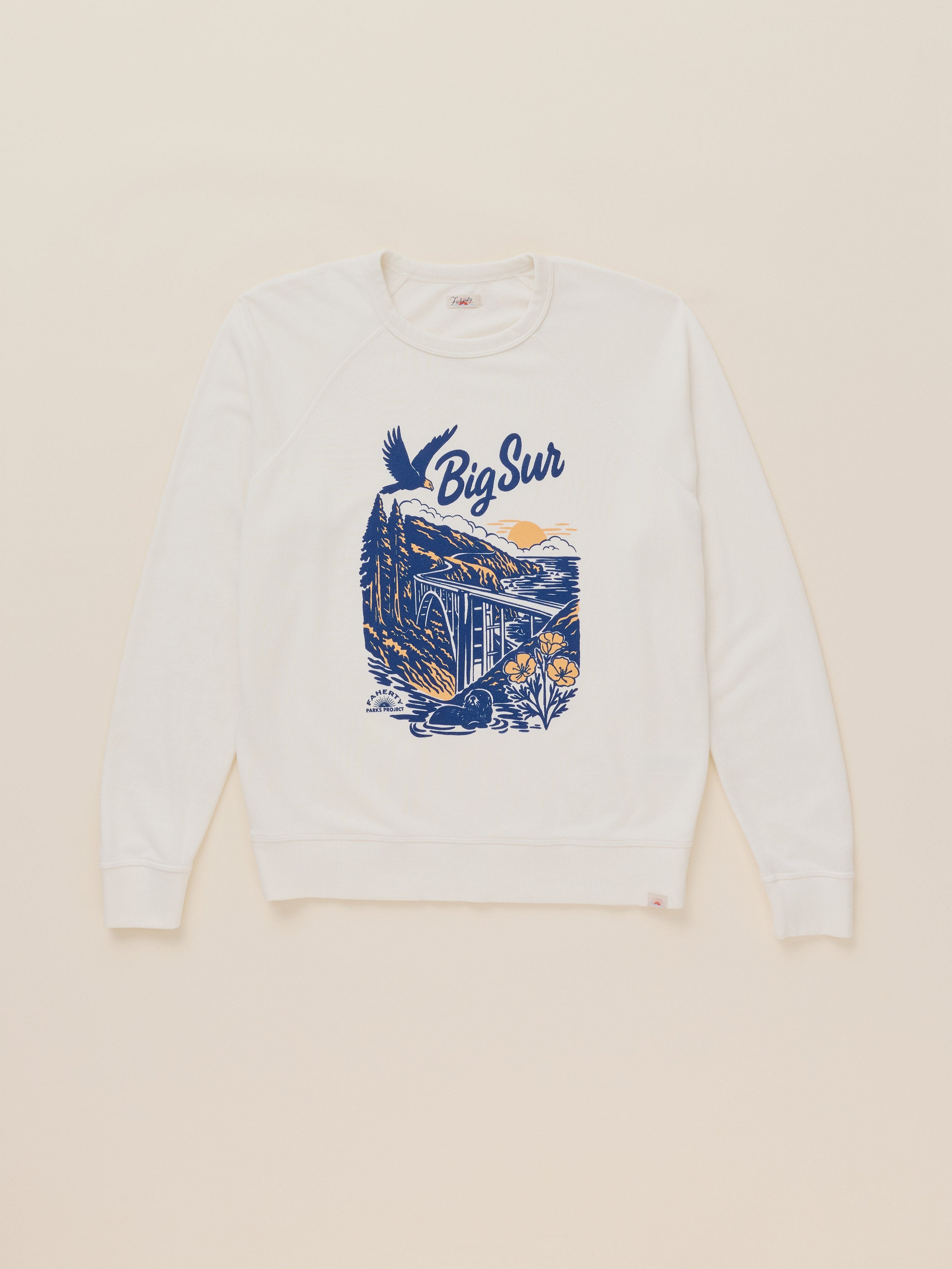 Faherty x Parks Project Big Sur Coastal Cloud Crew - Cabo Blanco