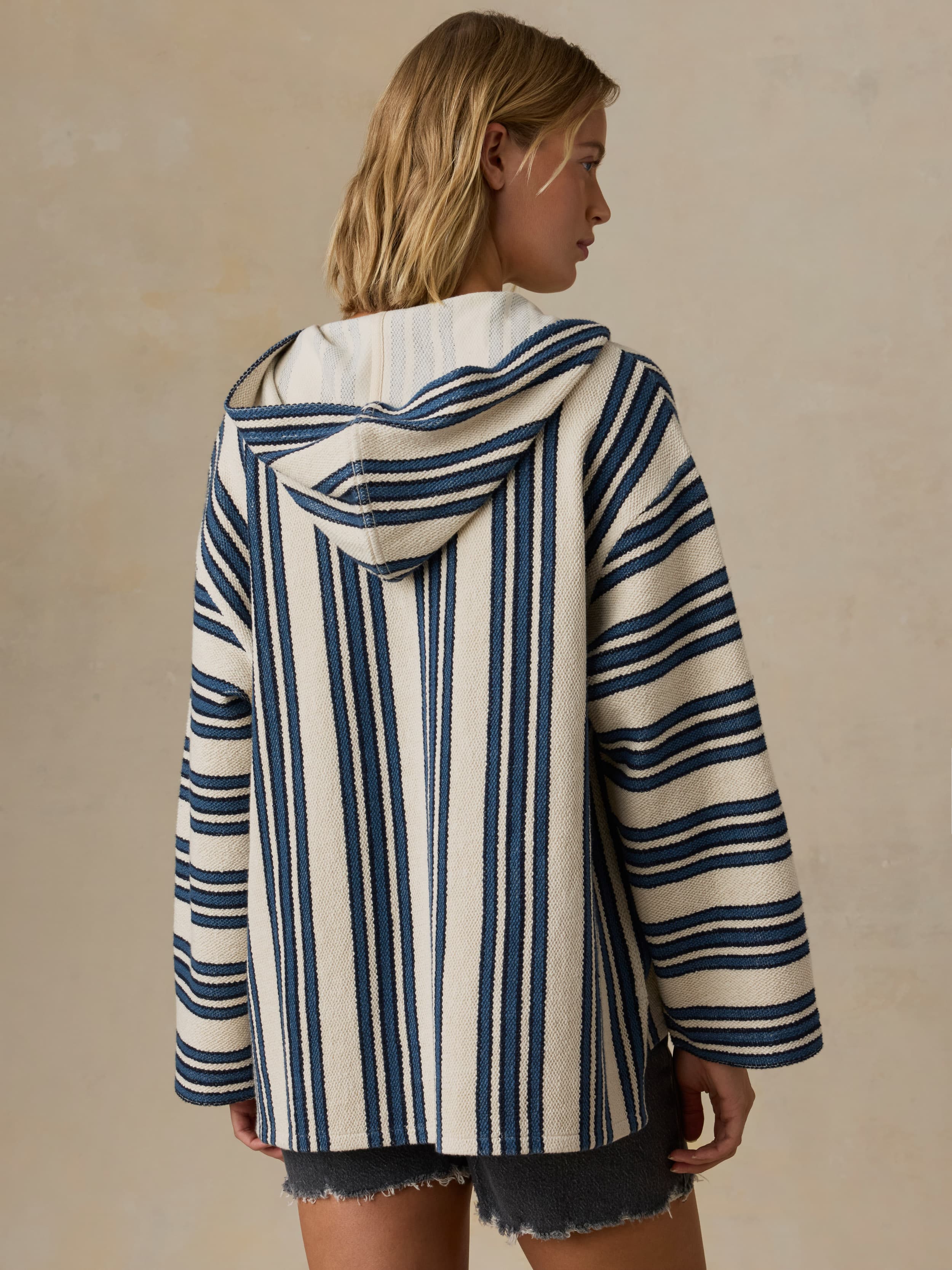 Baja Hoodie - Kingfisher Stripe