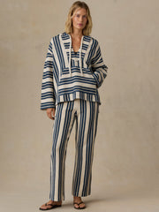 Baja Hoodie - Kingfisher Stripe