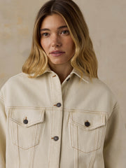 Driftwood Denim Jacket - Almond Milk