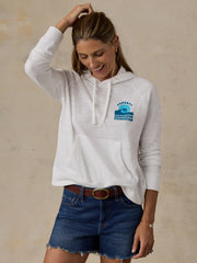 Faherty x Surfrider Sunwashed Organic Hoodie - White
