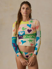 Faherty x Quiksilver Rash Guard - Sunshine Coast Tile