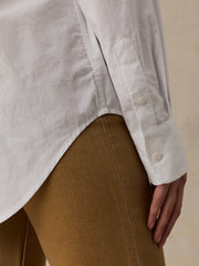 Coastal Poplin Relaxed Shirt - White