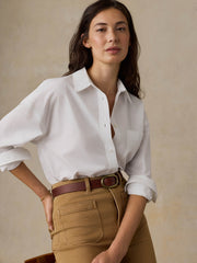 Coastal Poplin Relaxed Shirt - White