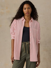 Coastal Poplin Relaxed Shirt - Summer Sail Stripe