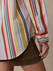 Coastal Poplin Relaxed Shirt - Sunset Parade