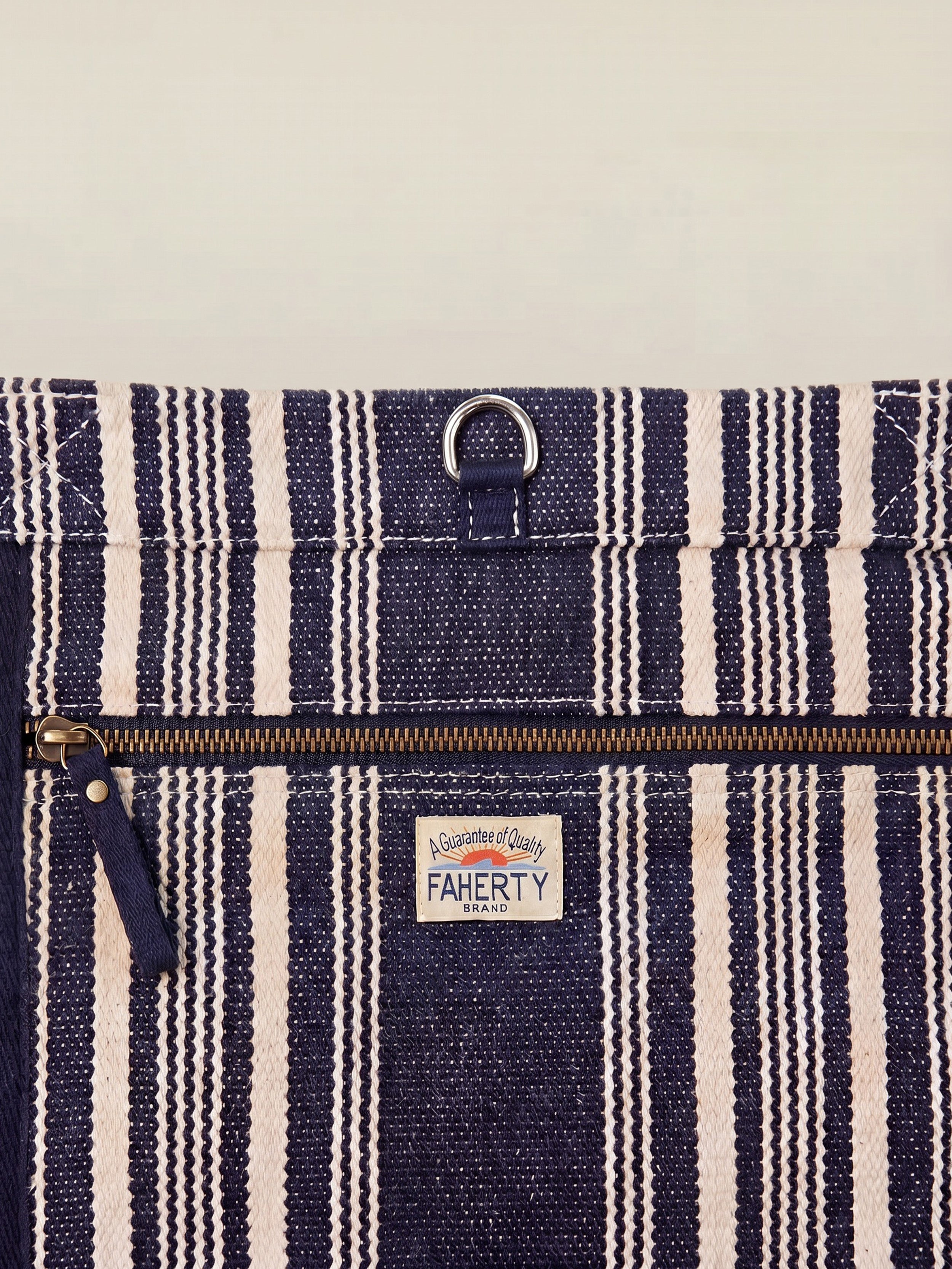 Dune Stripe Beach Tote - Peacoat